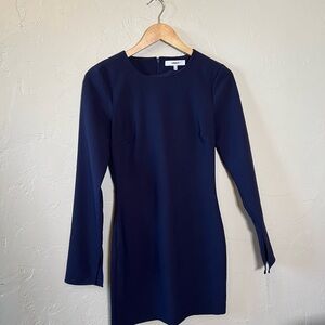 Likely Navy Long Sleeve Sheath Dress Size 4 Minimalist Cocktail